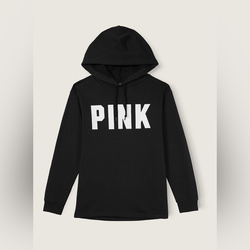 Victoria Secret Pink brand Black Fleece Campus Hoodie BNWT